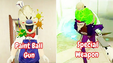Ice Scream Paint Ball Gun Vs Smiling X Corp 2 Special Weapon