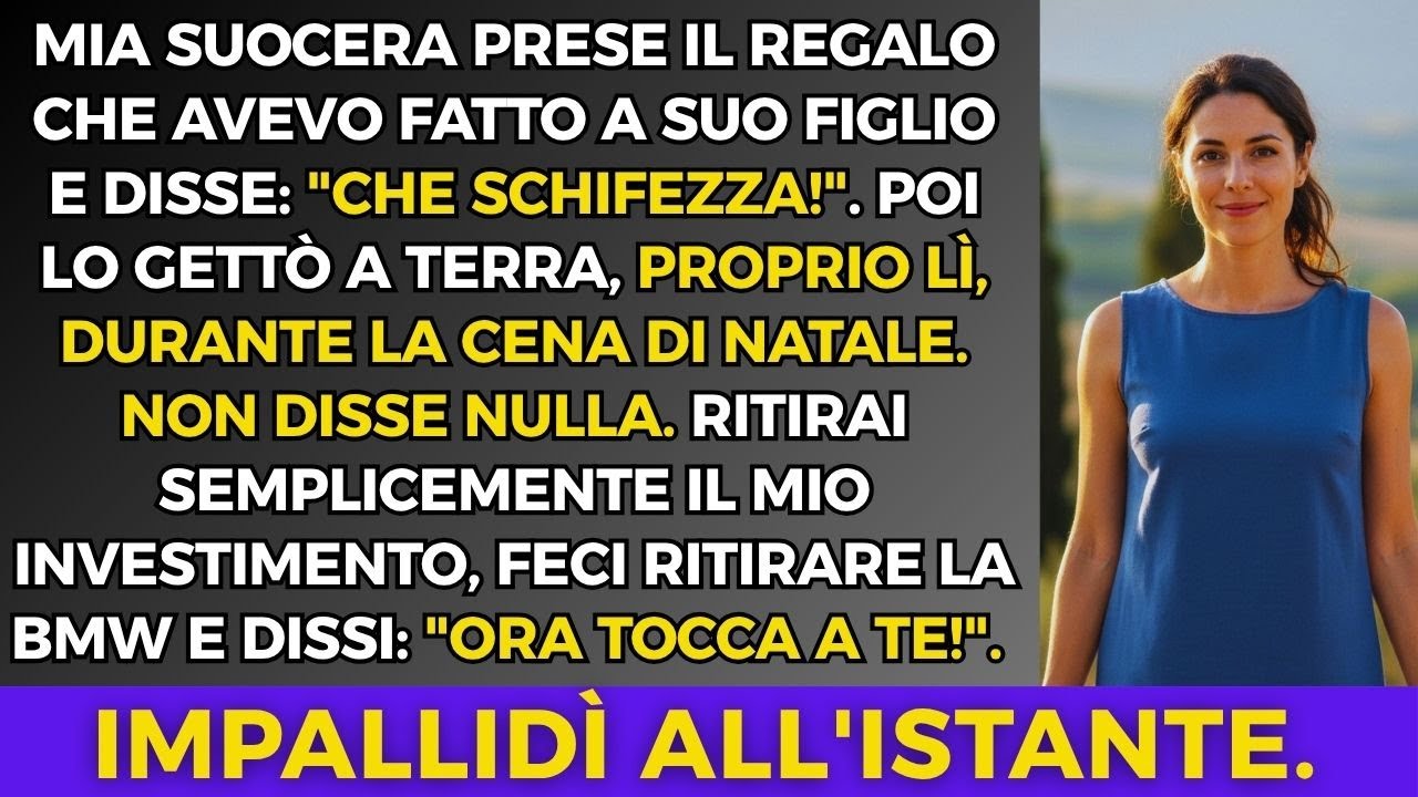 Mia suocera ha rifiutato il mio regalo davanti a tutti, dicendo: 