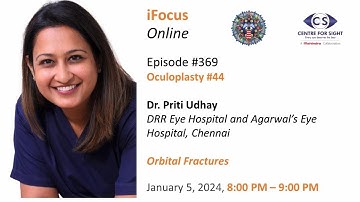 Orbital Fractures by Dr Priti Udhay, Friday, Jan 5, 8:00 PM to 9:00 PM IST