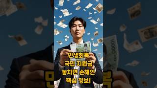 최대 50만원 지급! 민생회복 국민지원금 1분 총정리