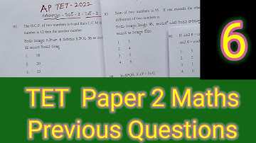 AP TET Paper 2 Maths |  School Assistant DSC  Part 6 #apdsc2024 #aptet2024 #tsdsc2024 #naikiraju