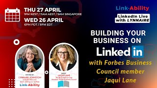 Live with Lynnaire: How to Build Your Business on LinkedIn with Jaqui Lane screenshot 5