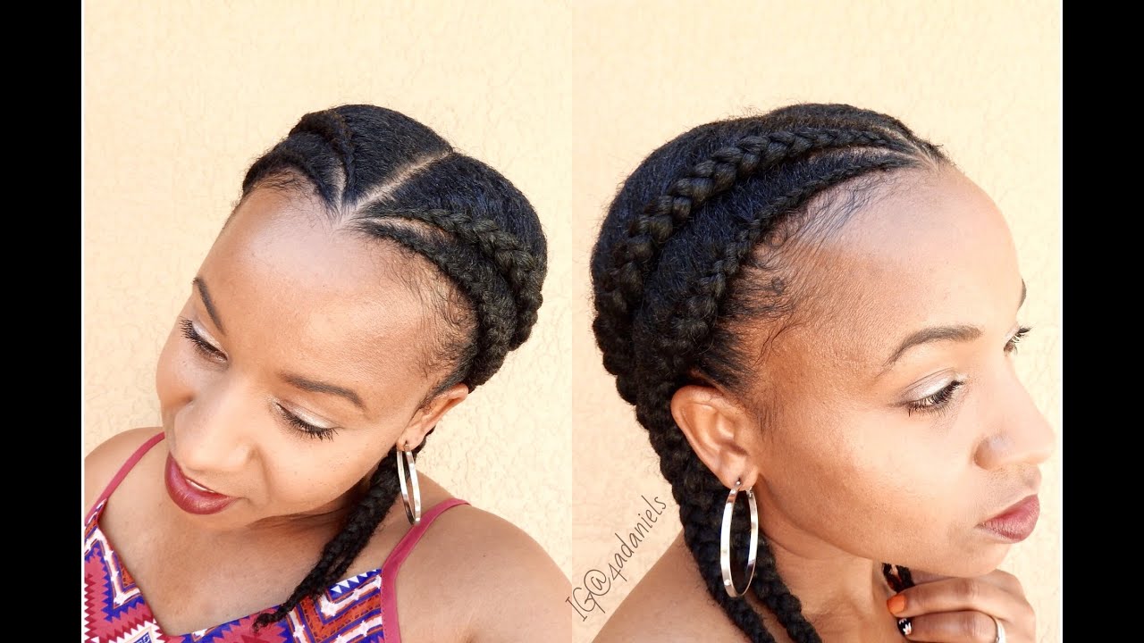 Natural Hair CORNROW Protective HairStyle YouTube Natural Hair CORNROW Protective HairStyle YouTube