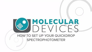 How to set up your QuickDrop Spectrophotometer