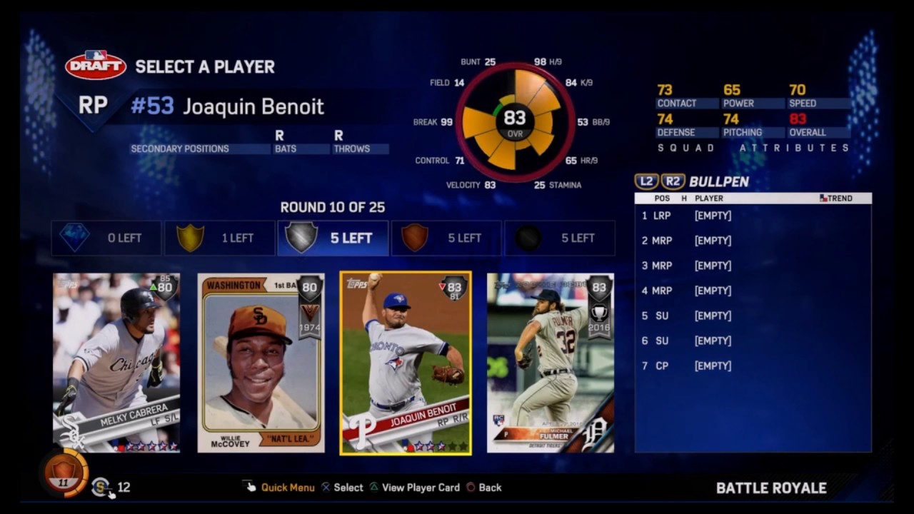 MLB The Show 17 Battle Royale Draft Strategy + Tips!