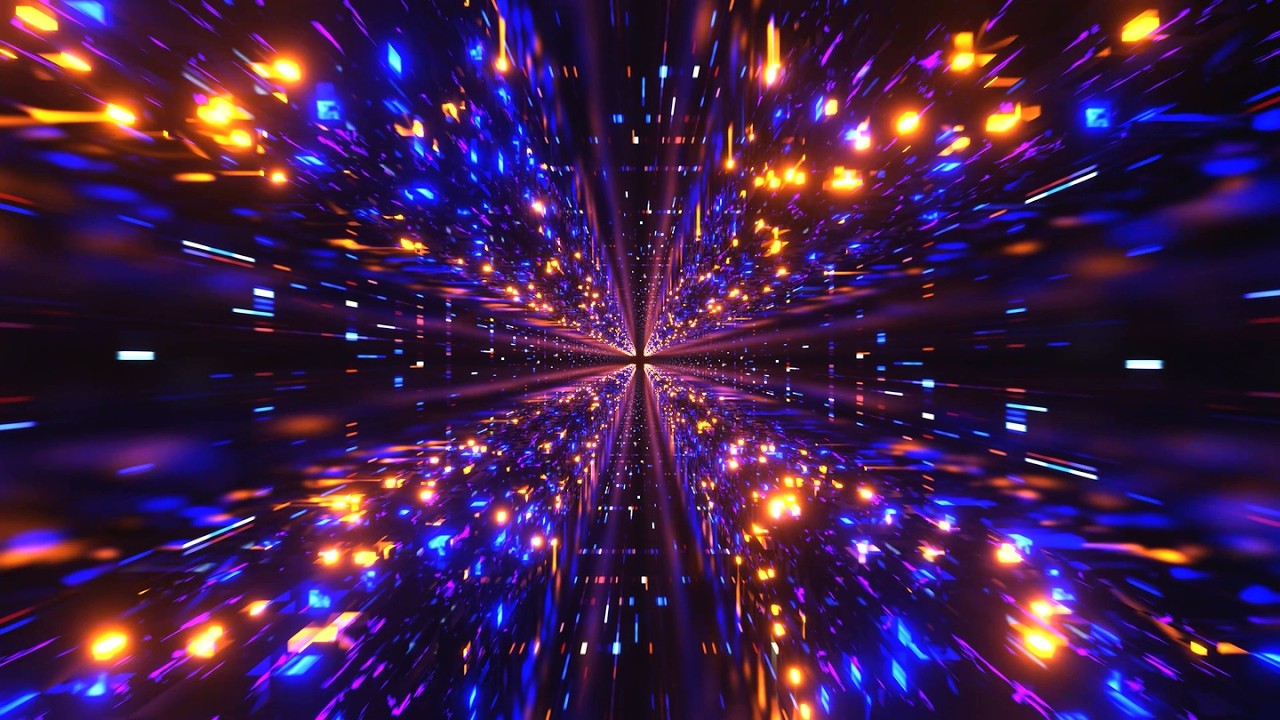 4K Abstract Fast Moving Blue& Pink Blur Lights Party Vibe Relaxing Neon Screensaver Video Background