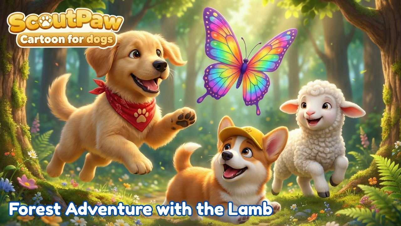 ScoutPaw Forest Adventure with the Lamb 🐶 Cartoon Dog TV & Anti Anxiety Music for Dogs Home Alone