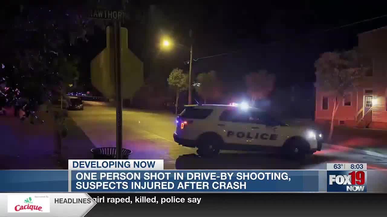 1 person shot in drive-by shooting, suspects injured after crash - YouTube