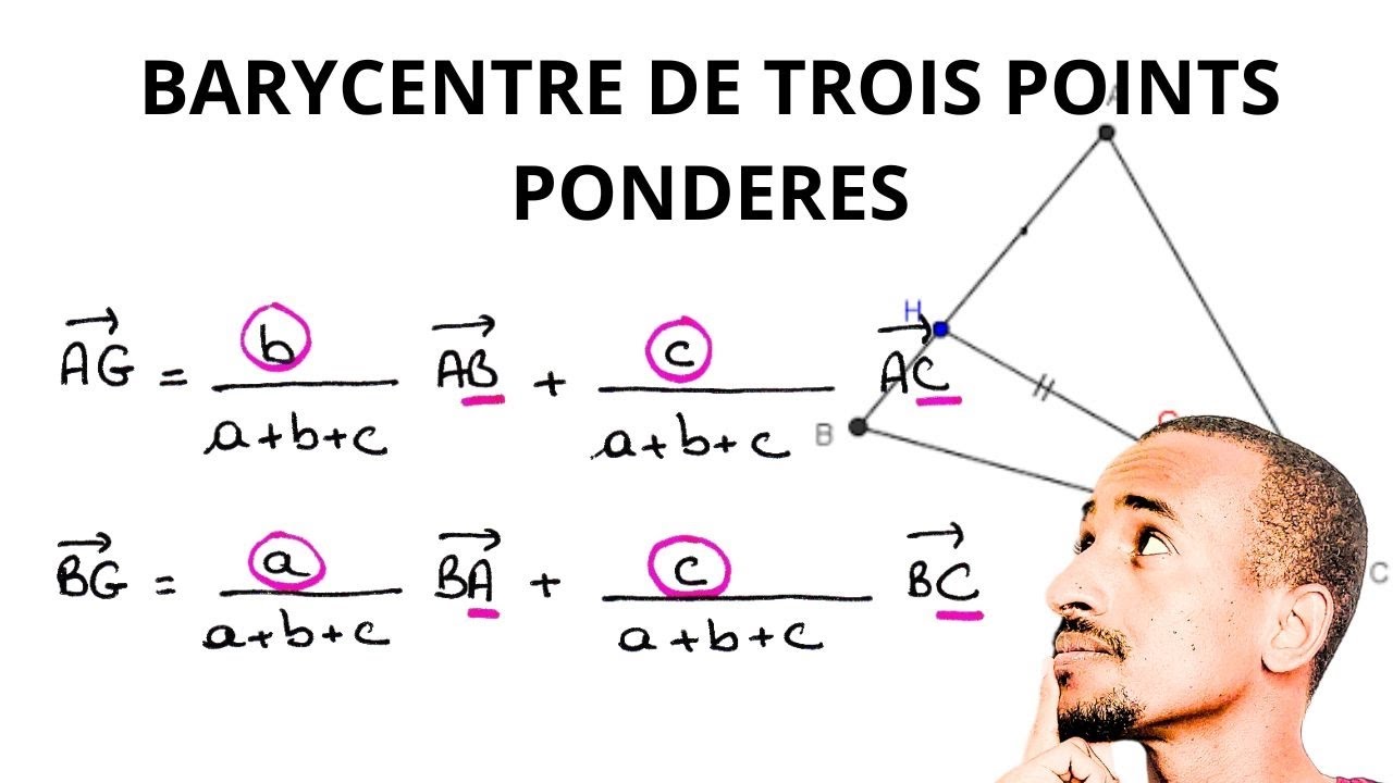 Barycentre de trois points pondérés