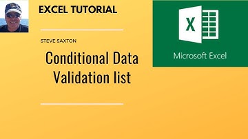How to create a Conditional Data validation list using the Indirect function in Microsoft Excel
