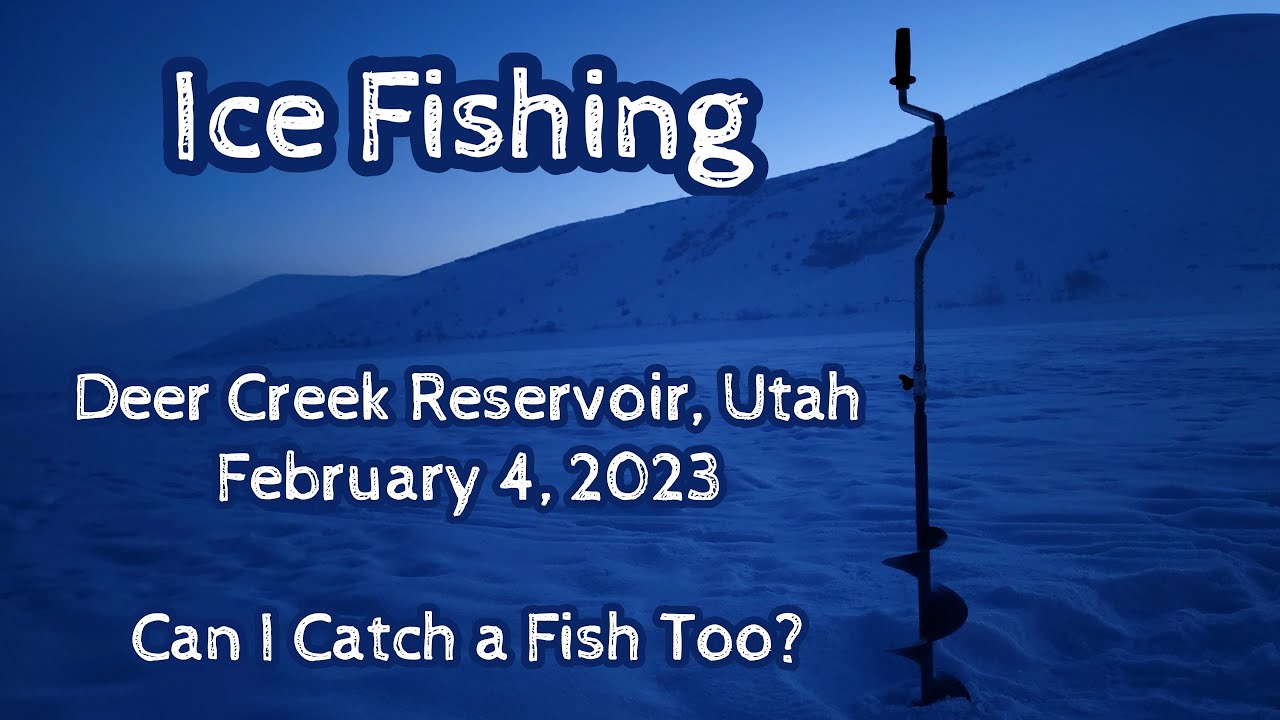 Ice Fishing Deer Creek Reservoir, Utah. Where are those elusive fish? 