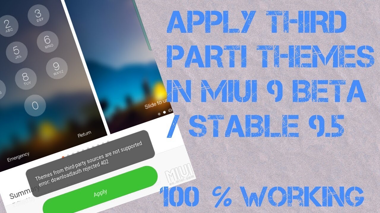 Miui 9 Third Party Themes Apply Without Root Recovery | Latest April 2018