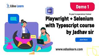 GENAI Playwright with typescript Automation Testing || Demo 1 || Edso Learn || by Mr. Jadhav Sir