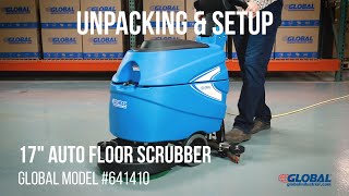 641410 Global Industrial Floor Scrubber Unpacking & Setup