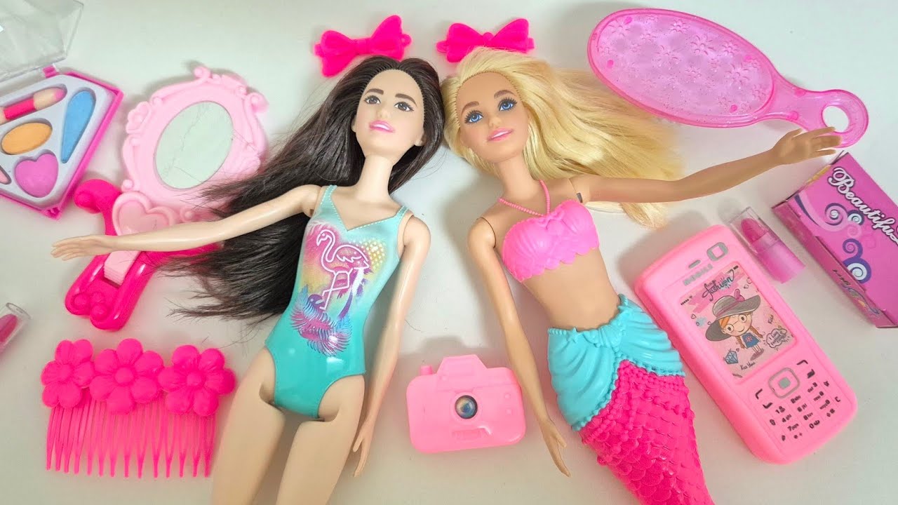 Beautiful Disney Princess Dresses DIY Miniature Ideas For Barbie Wig, Dress, Faceup, & more | DIY