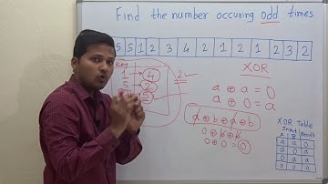 Find the number which occurs odd number of times in an Array