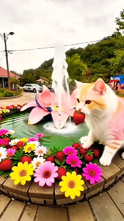 Makan Biah Strobery Dipinggir Kolam #trendingshorts #tiktokeffects