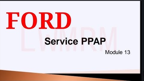 FORD PPAP SUBMISSION LEVEL |    LWMRM | SERVICE PPAP