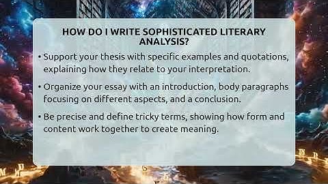 How Do I Write Sophisticated Literary Analysis? - The Prose Path
