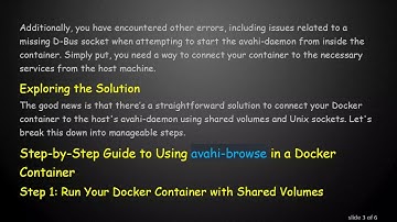 How to avahi-browse from a Docker Container