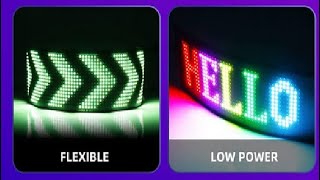 The coolest LED sign, VDIKKS LED Car Sign, 6.7''x2.8'' Mini Flexible LED Matrix Panel 5V USB Powere