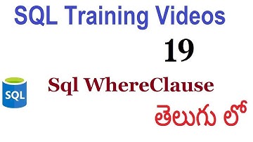 SQL WHERE Clause in sql videos in Telugu 19
