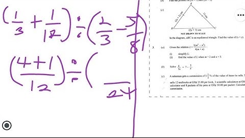 BECE 2025 Mock: Question 2 Full Workings for Mathematics 