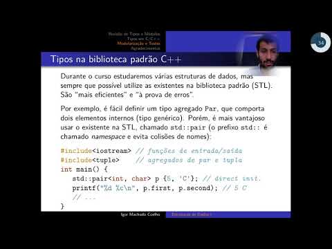 Estruturas de Dados I - Revisão de Tipos e Módulos C/C++ (Parte 2/2)