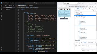 Membuat tabel dengan JavaScript | Creat Table Javascript Array JSON