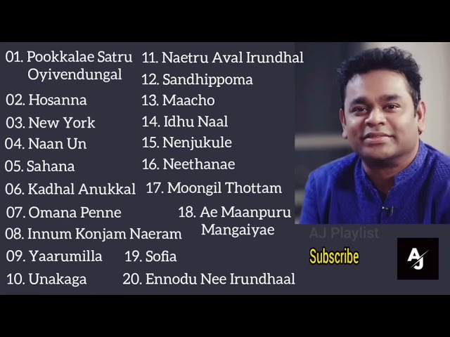 AR rahman hits/best tamil songs /Tamil  best melody evergreen  songs/super  hit love songs/most view class=