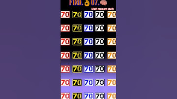 Find 👉 07 odd number puzzle #quiz #facts #puzzle #iqtest #iq #find