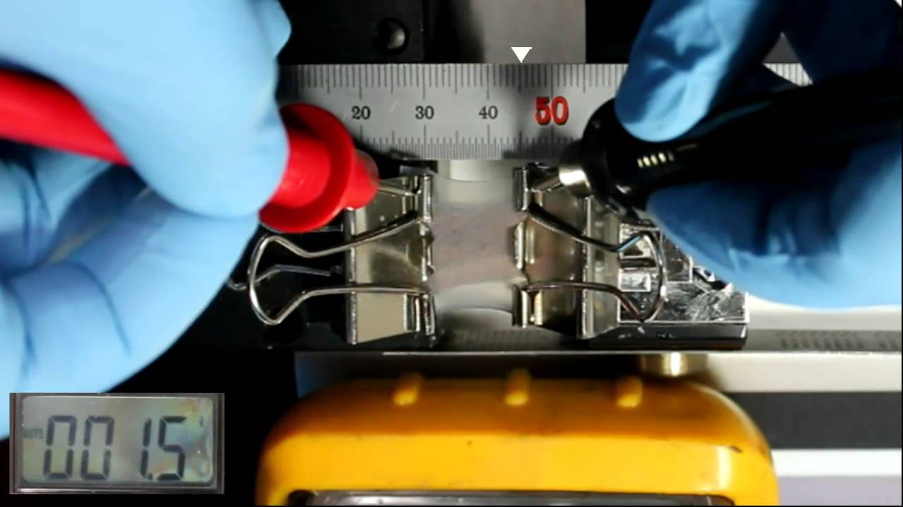 copper nanofiber transparent conducting film (movie 2)