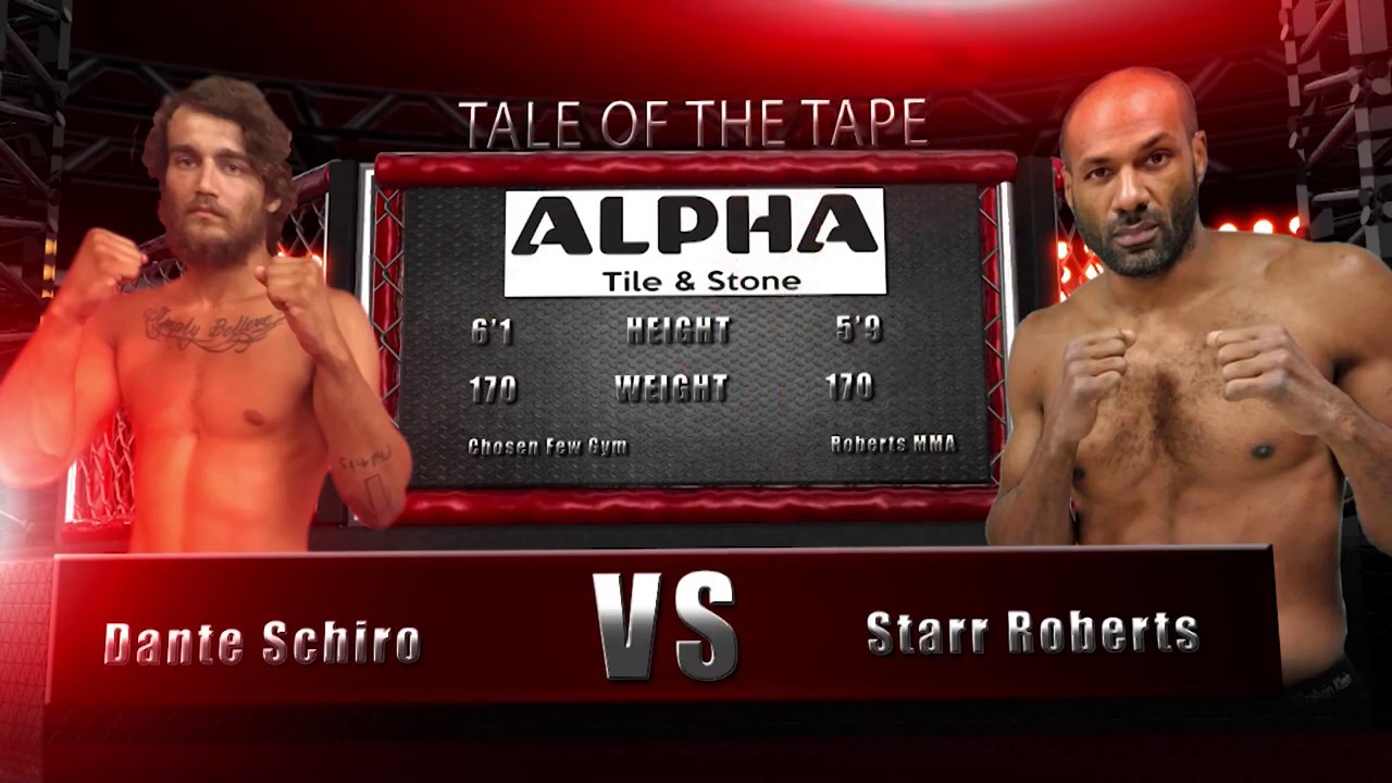 Chosen Few Fighting Championship Dante Schiro vs Starr Roberts