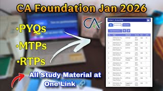 📚 RTP, MTP, PYQ in One Link 💥 | CA Foundation 2026 #CAFoundation #RTPMTPPYQ #CAFoundation2026