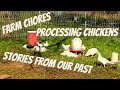 Chores, Processing Chickens, and Stories From Our Past