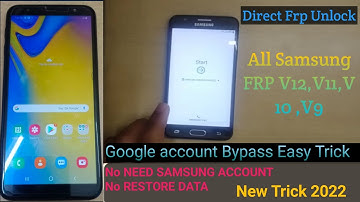 Direct Samsung Frp Unlock l No Need Samsung Account No Restore Data l Backup l Android 12, 11, 10, 9