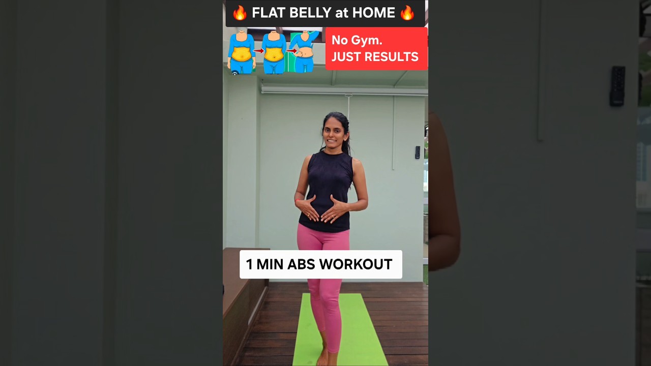 Burn Belly Fat While Sitting 🔥 1-Min ABS Workout. No Gym. JUST RESULTS.