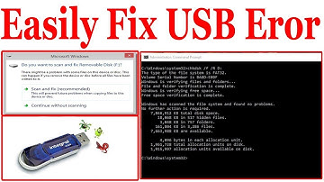Easily Fix Repair USB Flash Drive Scan and Fix Error using Command Prompt