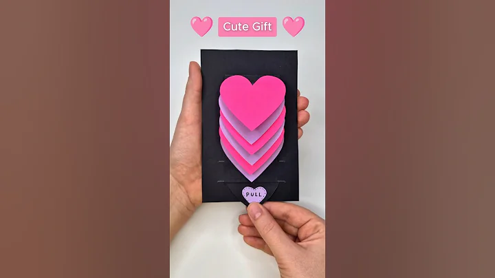 Cute Gift Idea 💖 Heart Waterfall Card for Valentine’s Day  DIY Craft  I LOVE YOU Pop Up Card
