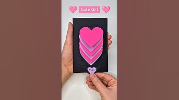 Cute Gift Idea 💖 Heart Waterfall Card for Valentine’s Day  DIY Craft  I LOVE YOU Pop Up Card