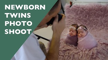 Newborn Twins Photography Session Backstage