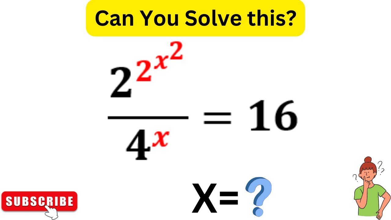 2^2^x^2 4^x =16 | Russia | Can You Solve This? | Nice Algebra ...