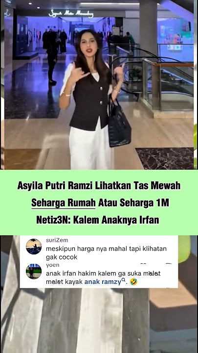 asyila anak ramzi pakai tas seharga rumah,netizen berkomentar