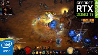Diablo 3 2020 Rtx 2080 Ti I9-9900K 1440P Benchmark Fps, Temp Test.