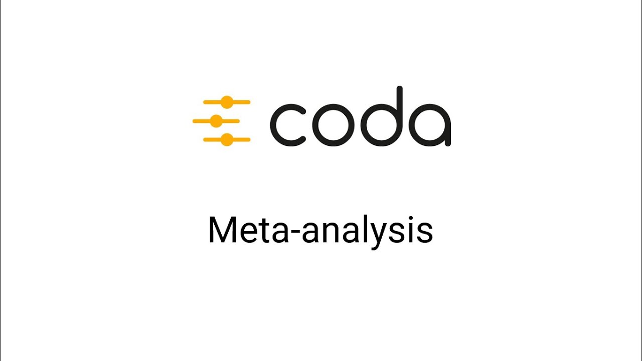 CoDa Tutorial - Meta-analysis - YouTube