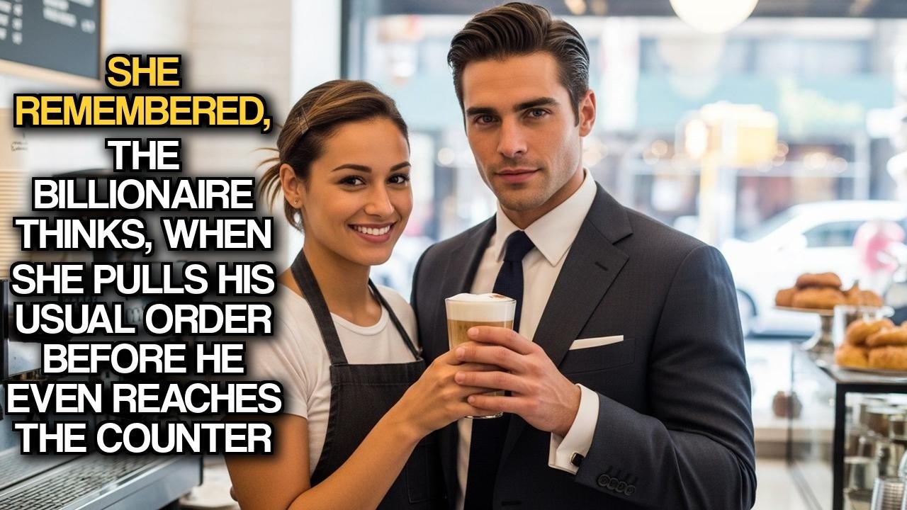 She Remembered, Billionaire Thinks, When She Pulls His Usual Order Before He Even Reaches Counter
