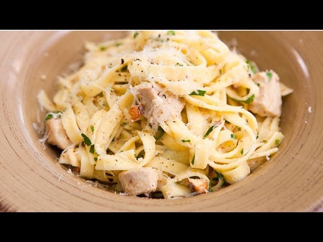 Gluten Free Tagliatelle with Chicken and Almonds featuring Adam Swanson in Everyday Gourmet | SanRemoPasta