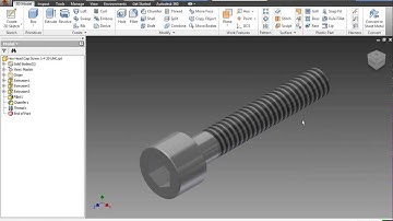 Creating a Screw in Autodesk Inventor - Learn to make a Hex Head Cap Screw