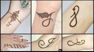 J letter henna tattoo mehndi design | Simple J letter tattoo design
