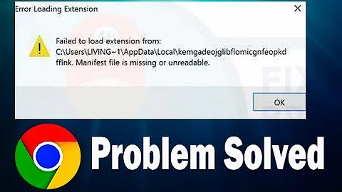 Failed to load extension from manifest file is missing or unreadable